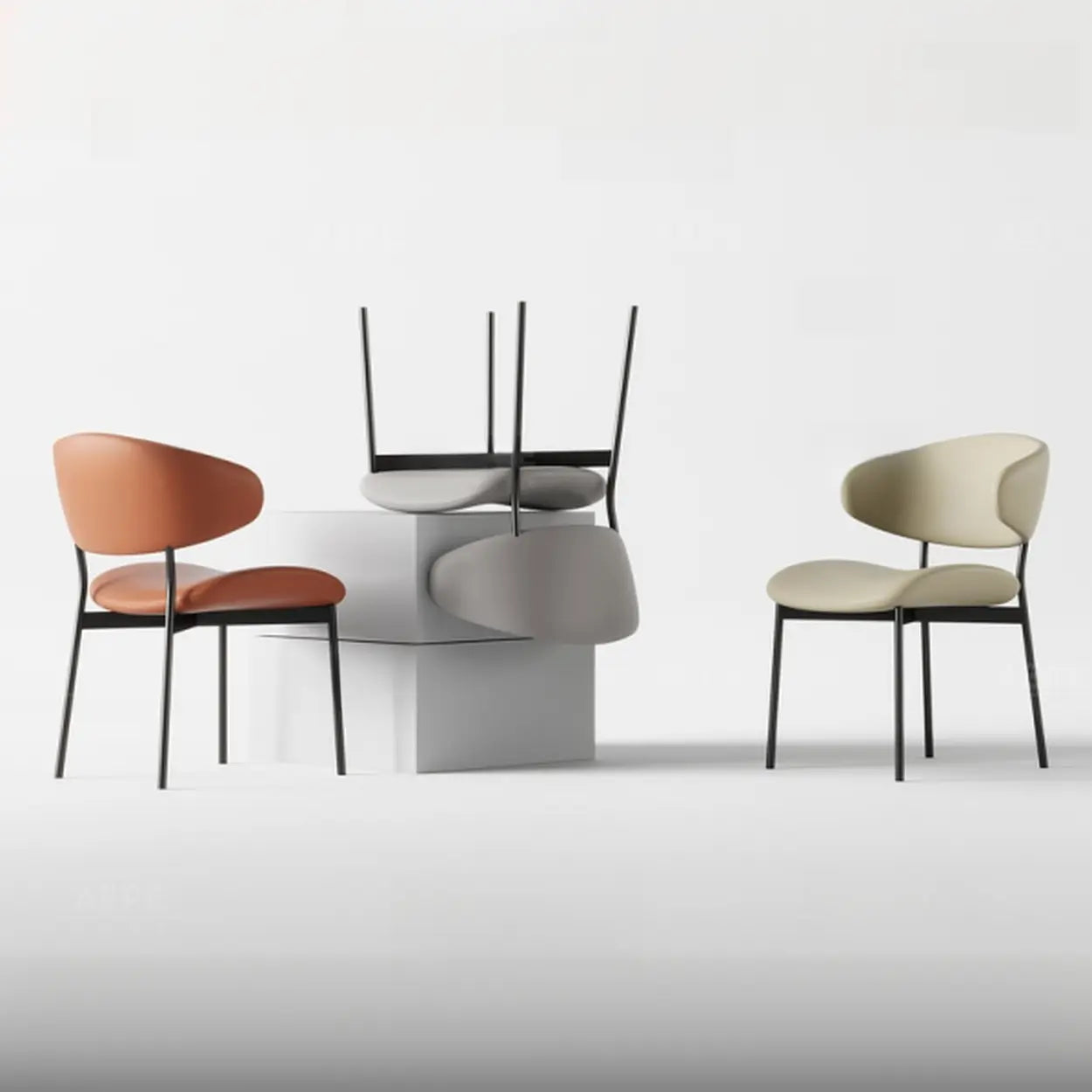Modern Ergonomic Curved Back Dining Chair