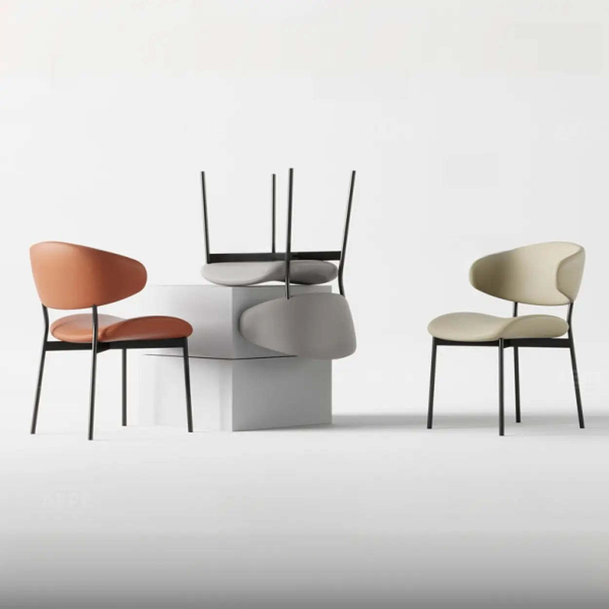 Modern Ergonomic Curved Back Dining Chair