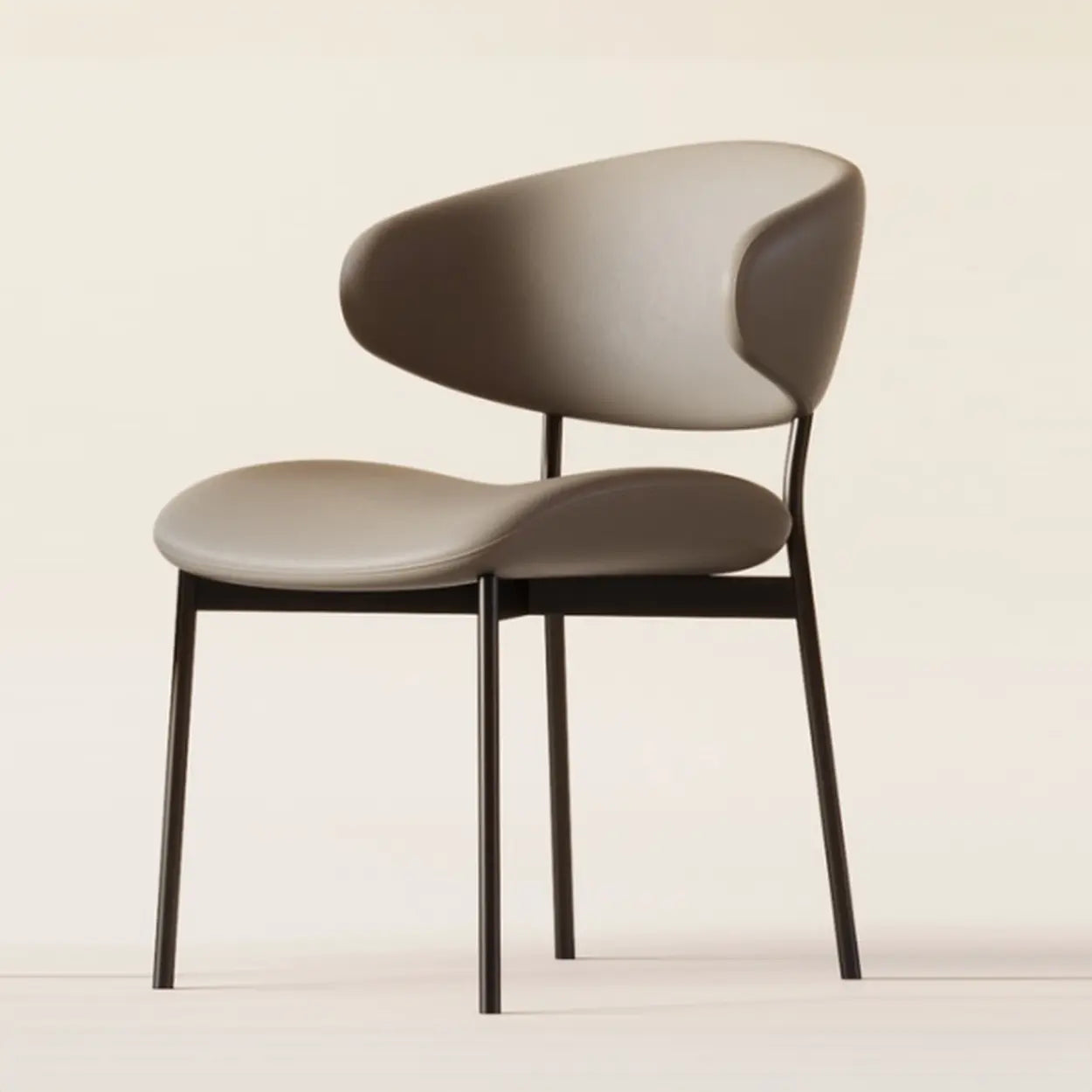 Modern Ergonomic Curved Back Dining Chair