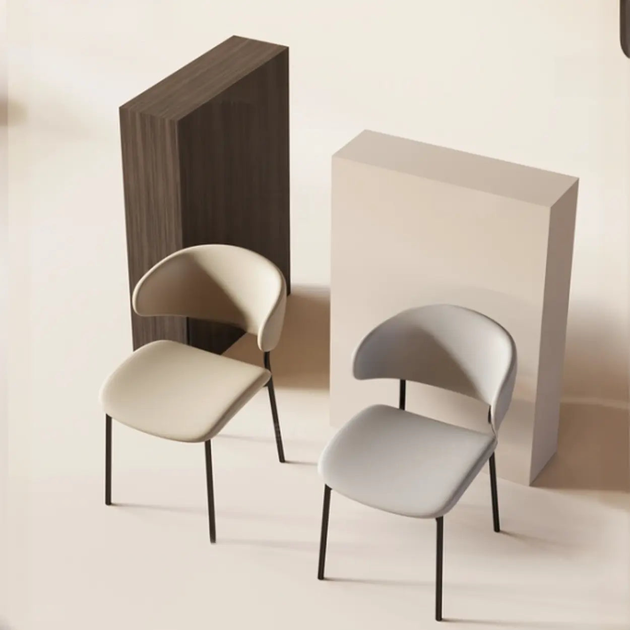 Modern Ergonomic Curved Back Dining Chair