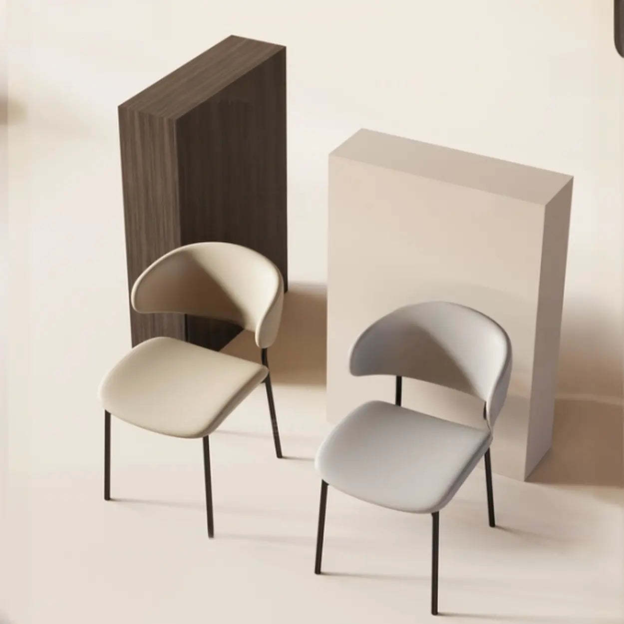 Modern Ergonomic Curved Back Dining Chair
