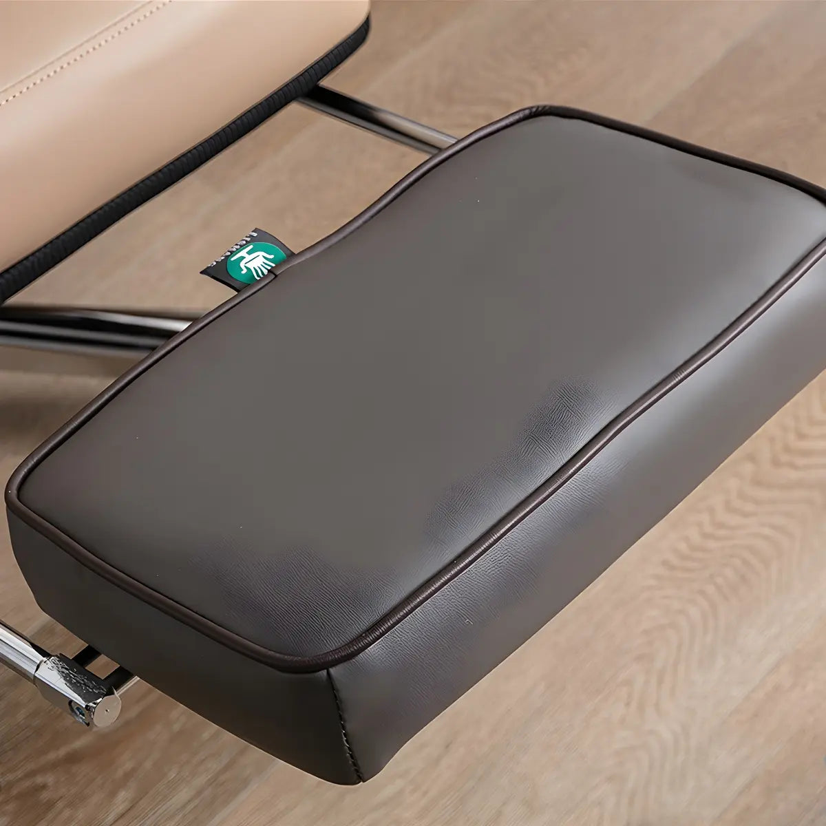 Modern Ergonomic Leather Office Chair with Wheels — 4 Piece Set / Black / Faux Leather