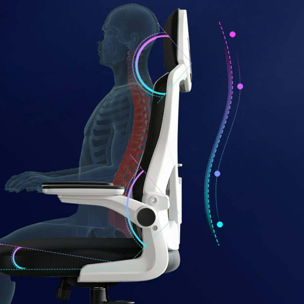 Modern Ergonomic Mesh Office Chair with Adjustable Arms