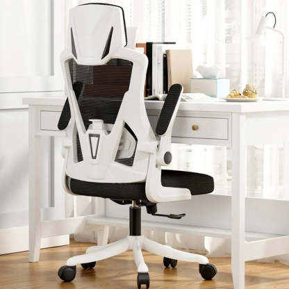 Modern Ergonomic Mesh Office Chair with Adjustable Arms — Latex / Black / Tilt Available
