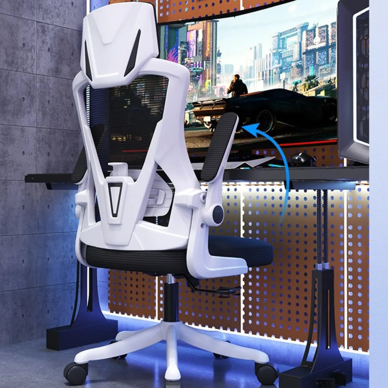 Modern Ergonomic Mesh Office Chair with Adjustable Arms