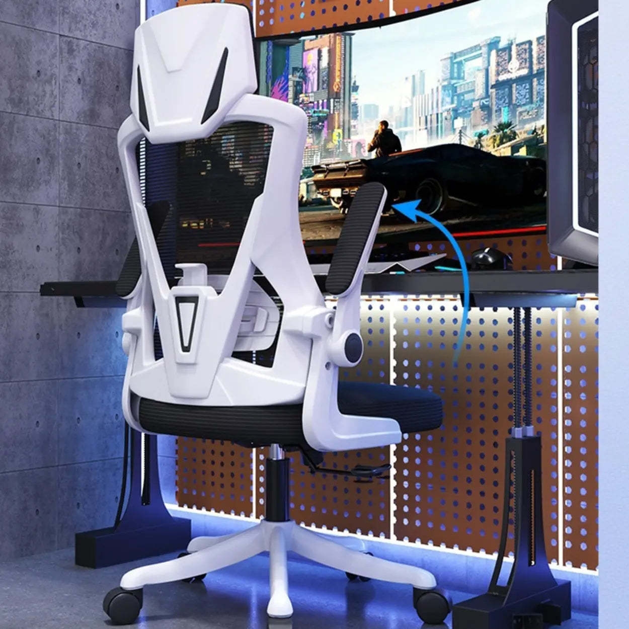 Modern Ergonomic Mesh Office Chair with Adjustable Arms