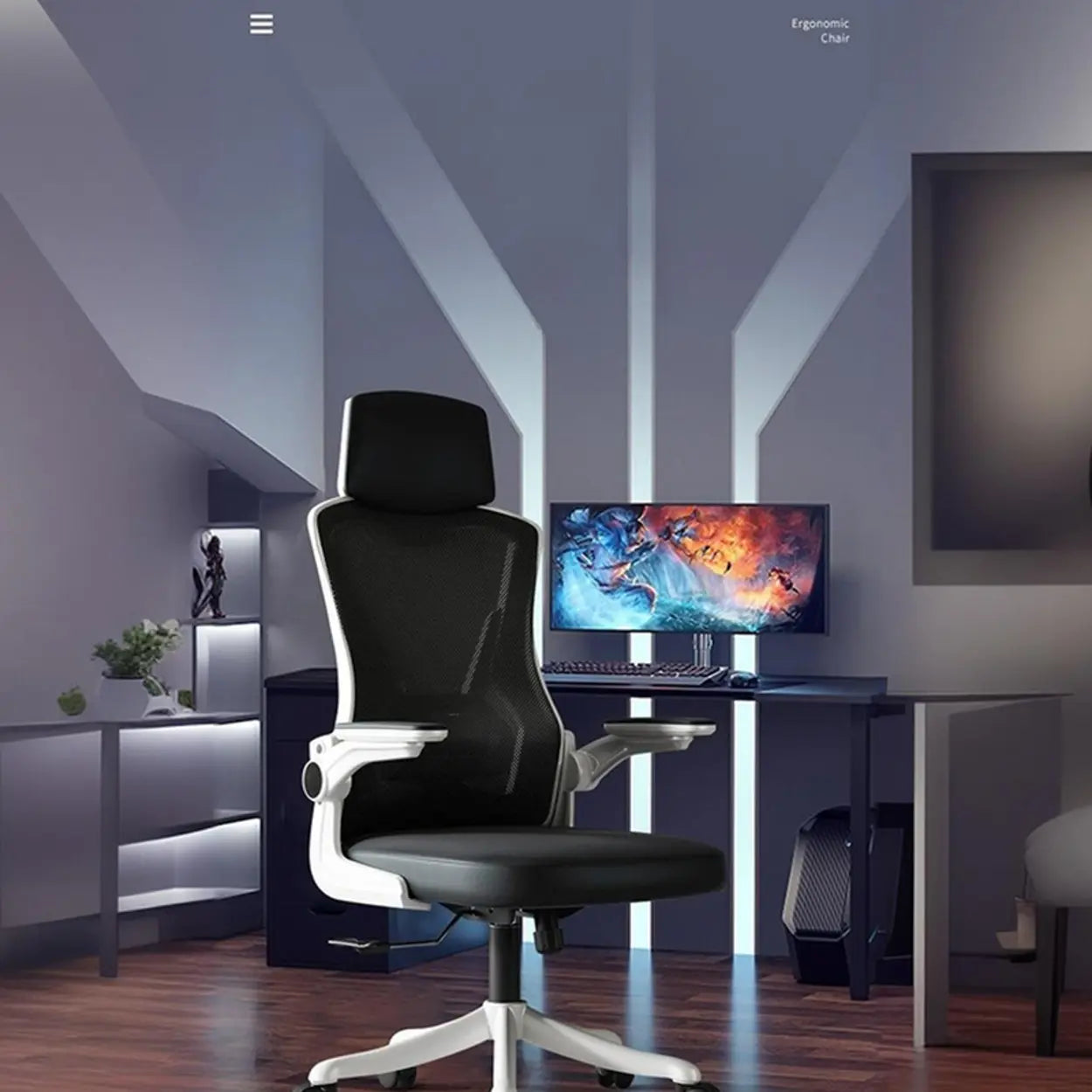 Modern Ergonomic Mesh Office Chair with Adjustable Arms