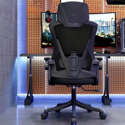 Modern Ergonomic Mesh Office Chair with Adjustable Arms — Sponge / White / Tilt Unavailable