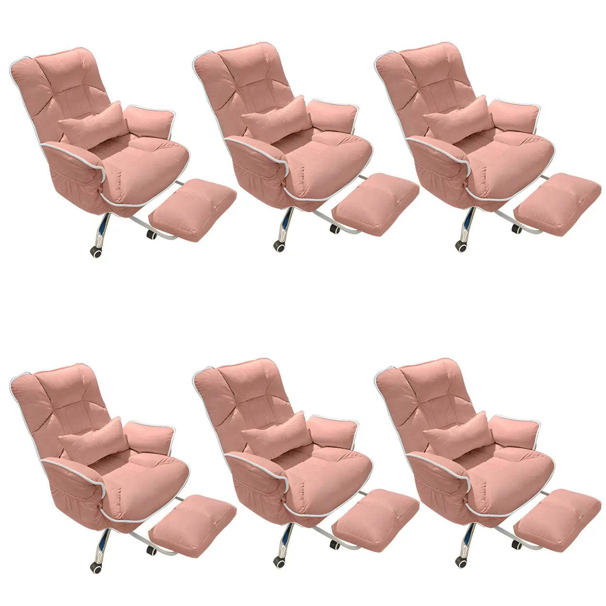Modern Ergonomic Ivory Recliner Office Chair