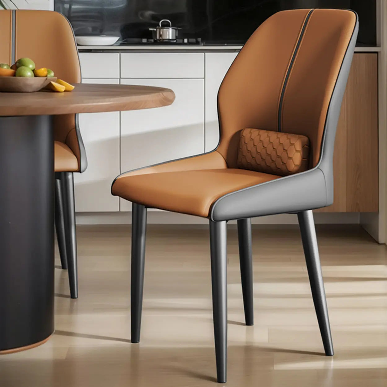 Modern Ergonomic Dining Chair with Lumbar Support