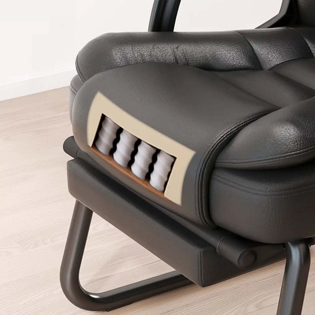 Modern Executive Leather Recliner Office Chair with Footrest