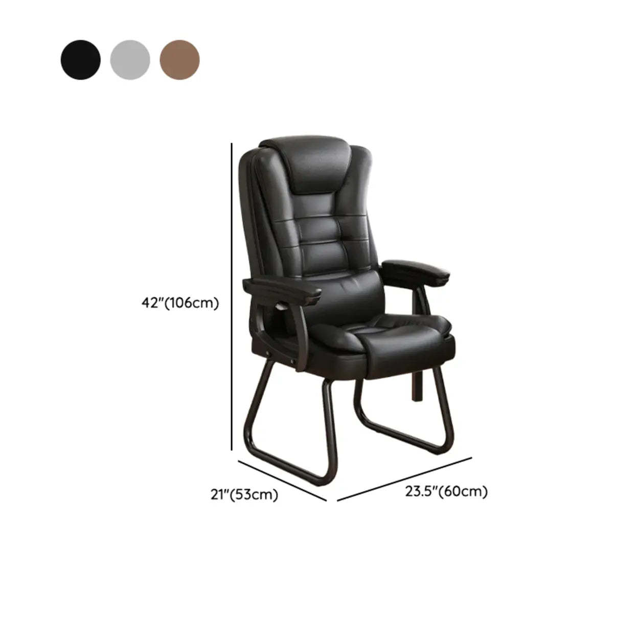Modern Executive Leather Recliner Office Chair with Footrest