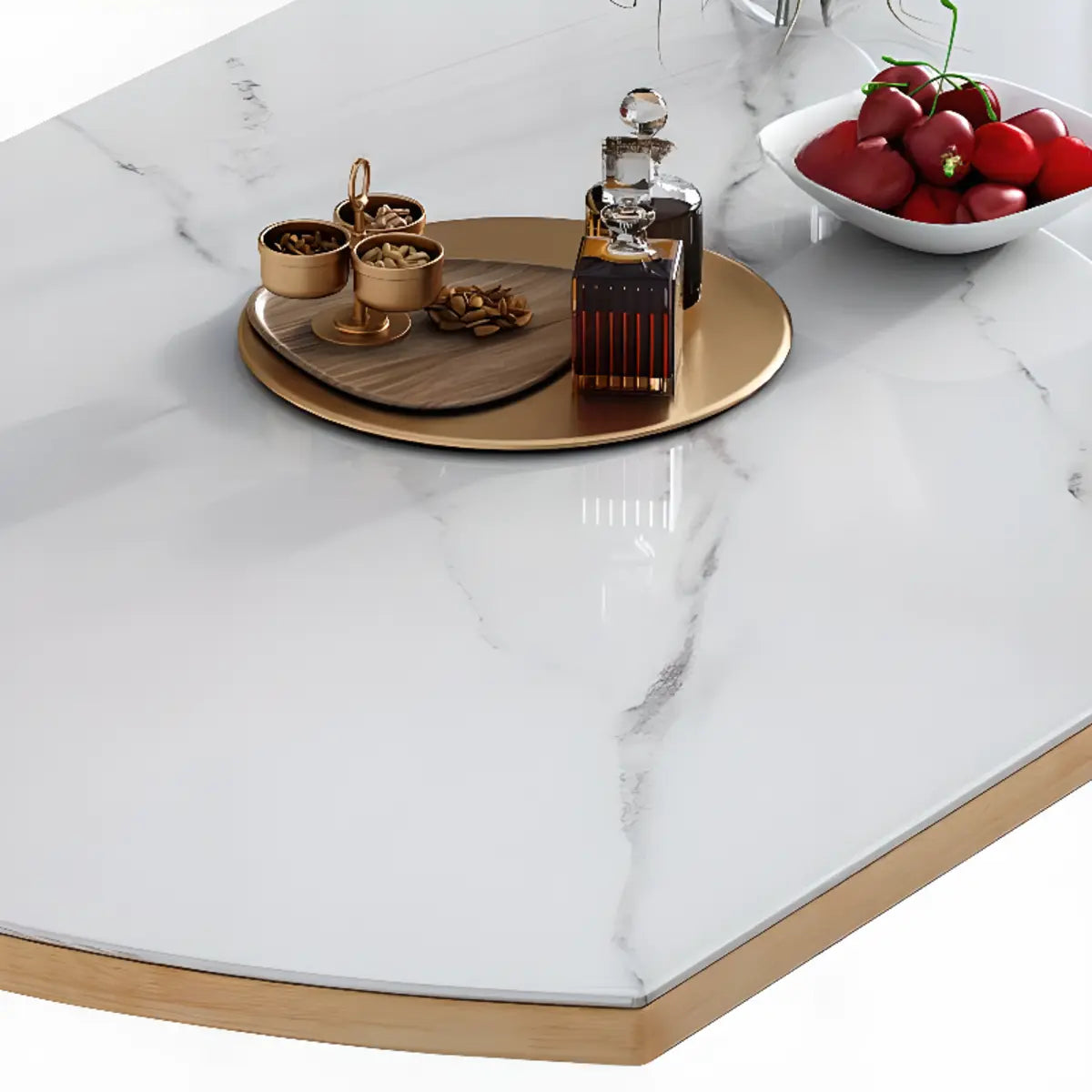 Modern Extendable Round White Sintered Stone Dining Table