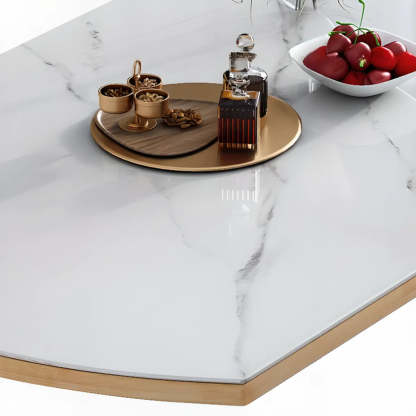 Modern Extendable Round White Sintered Stone Dining Table
