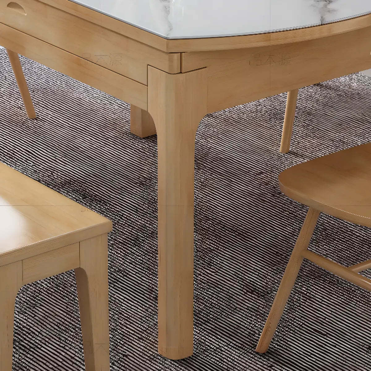 Modern Extendable Round White Sintered Stone Dining Table
