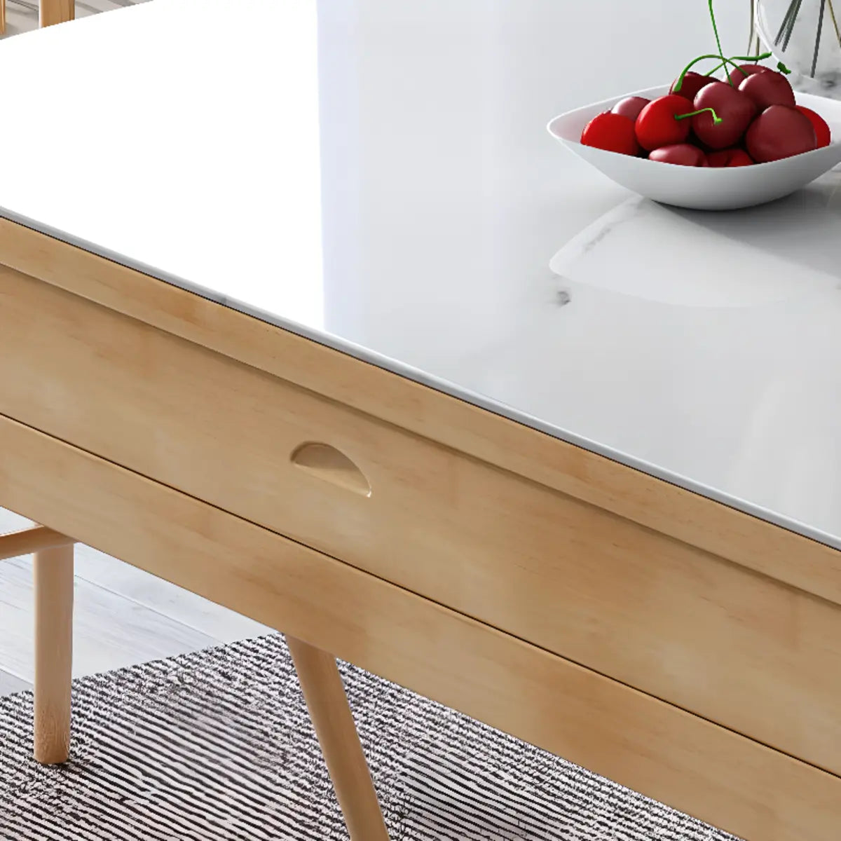 Modern Extendable Round White Sintered Stone Dining Table