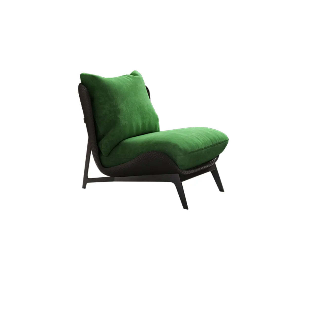 Modern Flannel Reclining Accent Chair — Brown / Flannel
