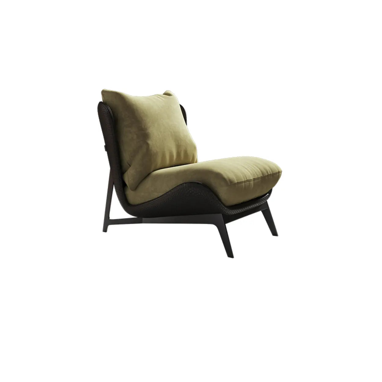 Modern Flannel Reclining Accent Chair