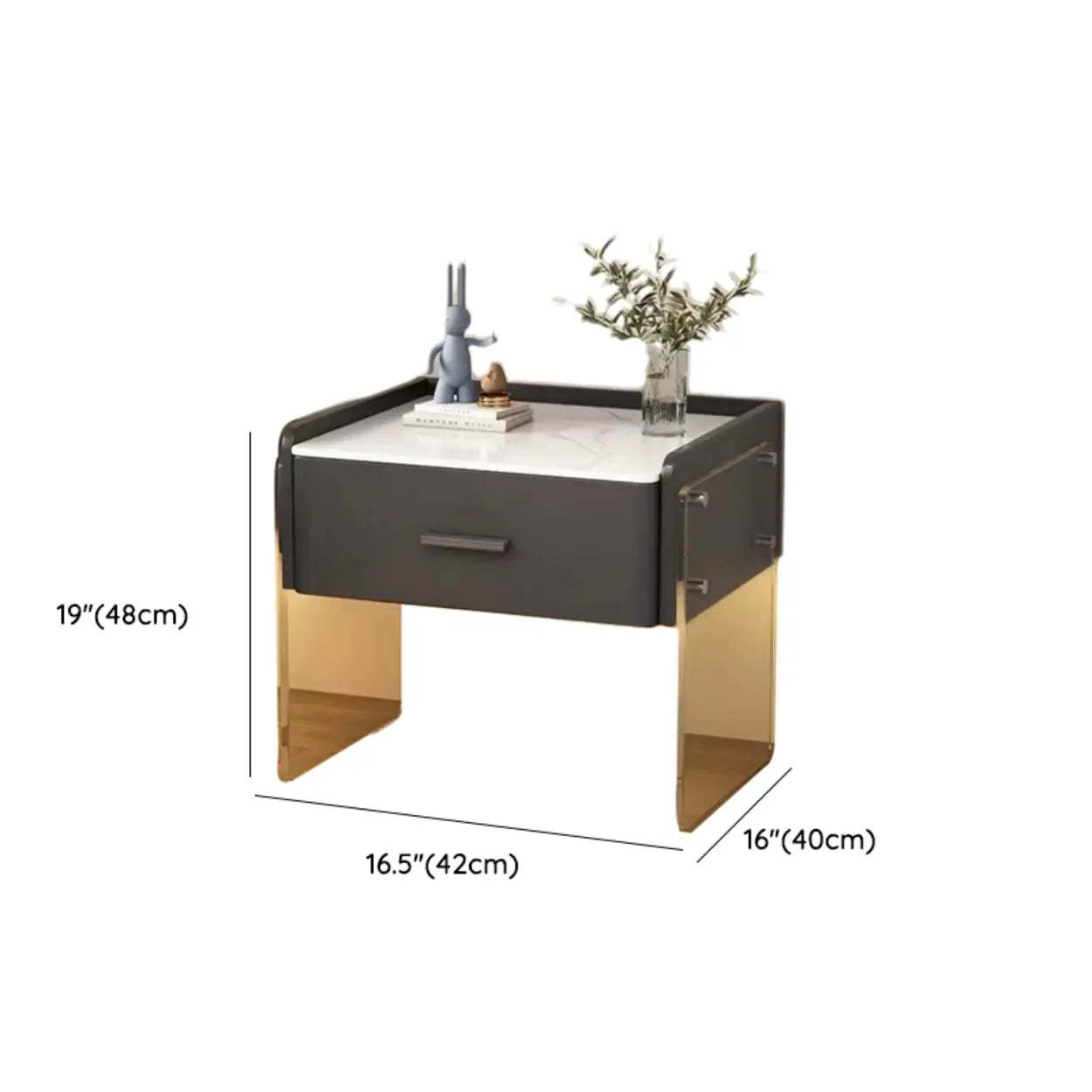 Modern Floating Acrylic Leg Nightstand