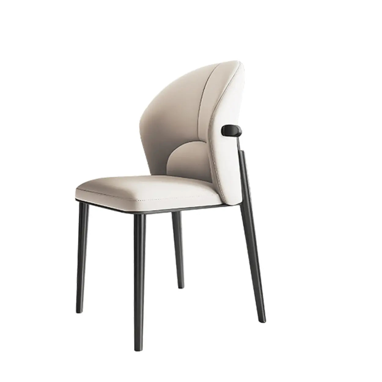 Modern Glam Faux Leather Armless Dining Chair