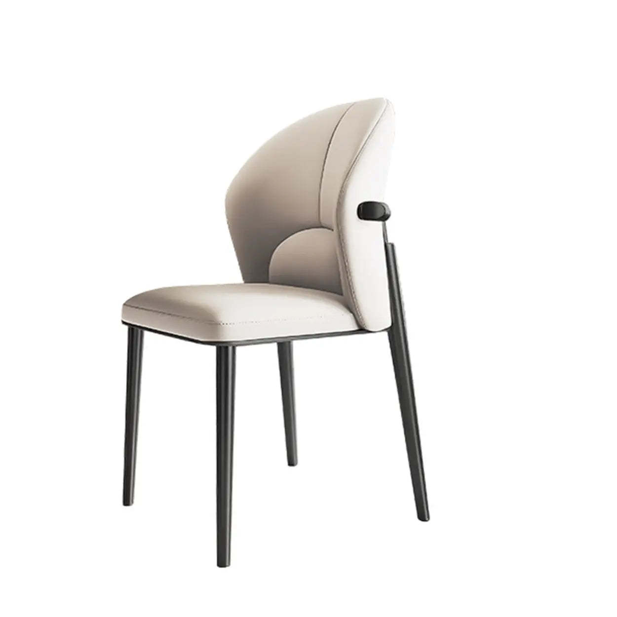 Modern Glam Faux Leather Armless Dining Chair