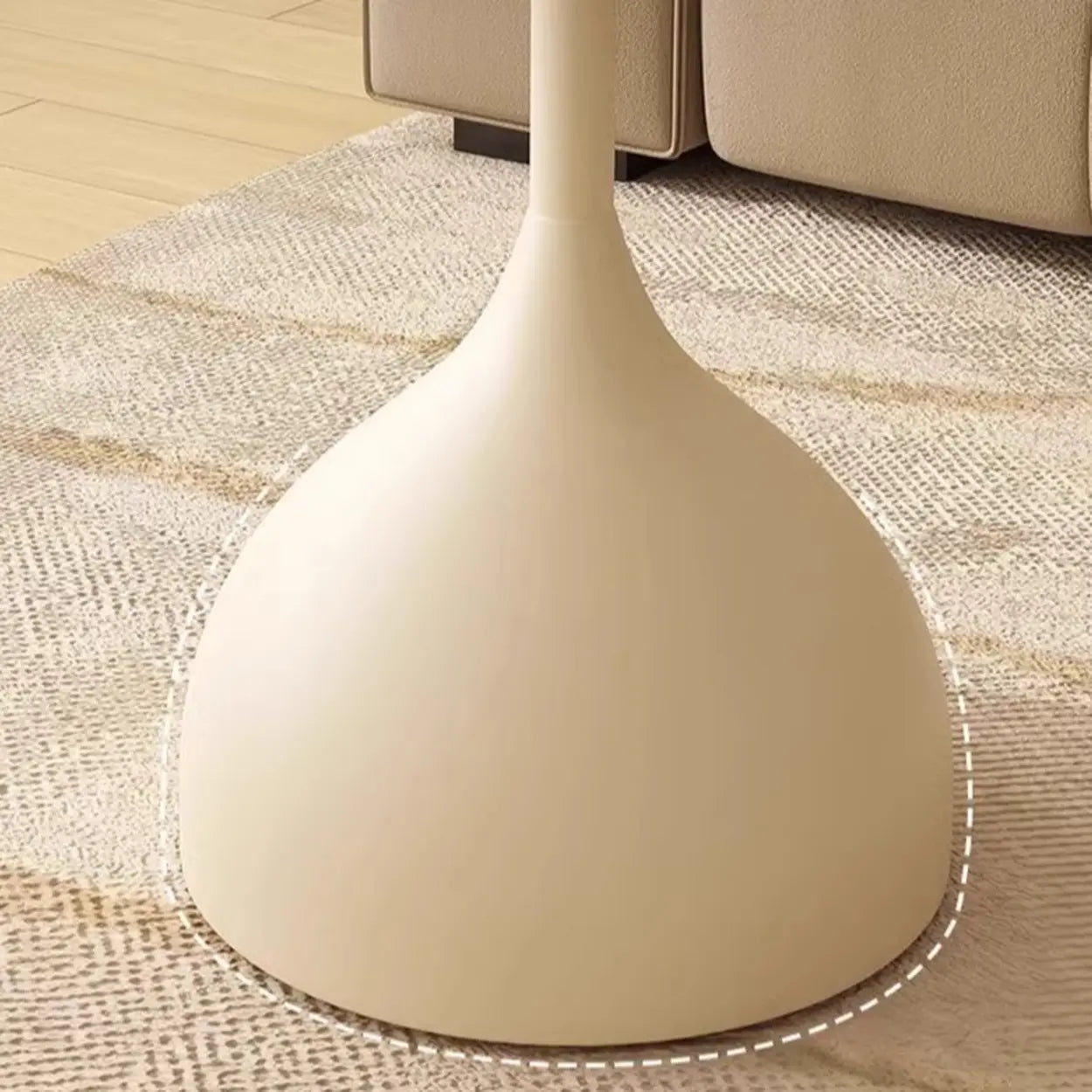 Glass Top Circular Pedestal Side Table