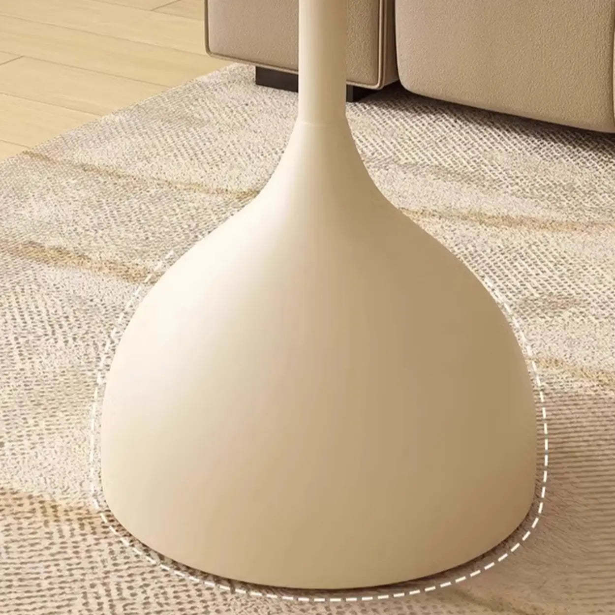 Glass Top Circular Pedestal Side Table
