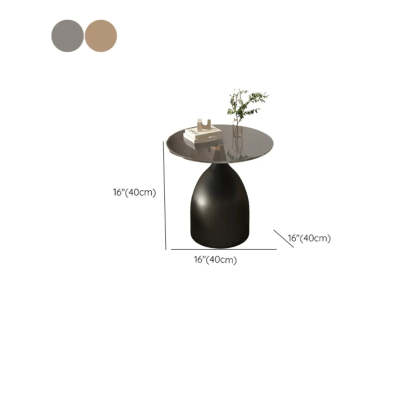 Glass Top Circular Pedestal Side Table