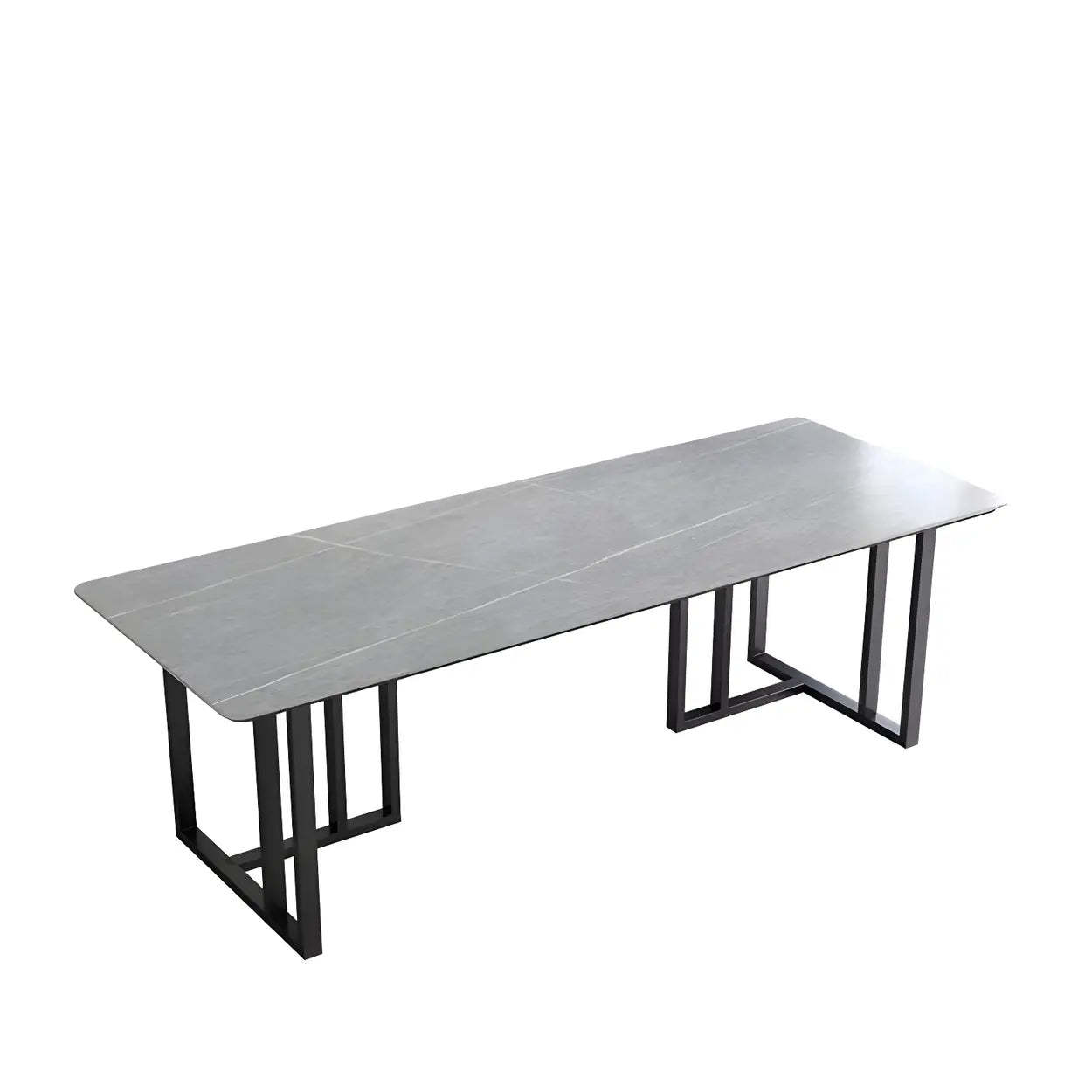 Lighom modern writing sled gray desks — 47.2" L x 23.6" W x 29.5" H / Black
