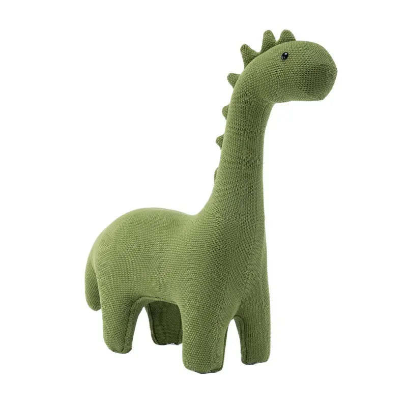 Modern Green Dinosaur-Shaped Knitted Kids Chair — Yellow