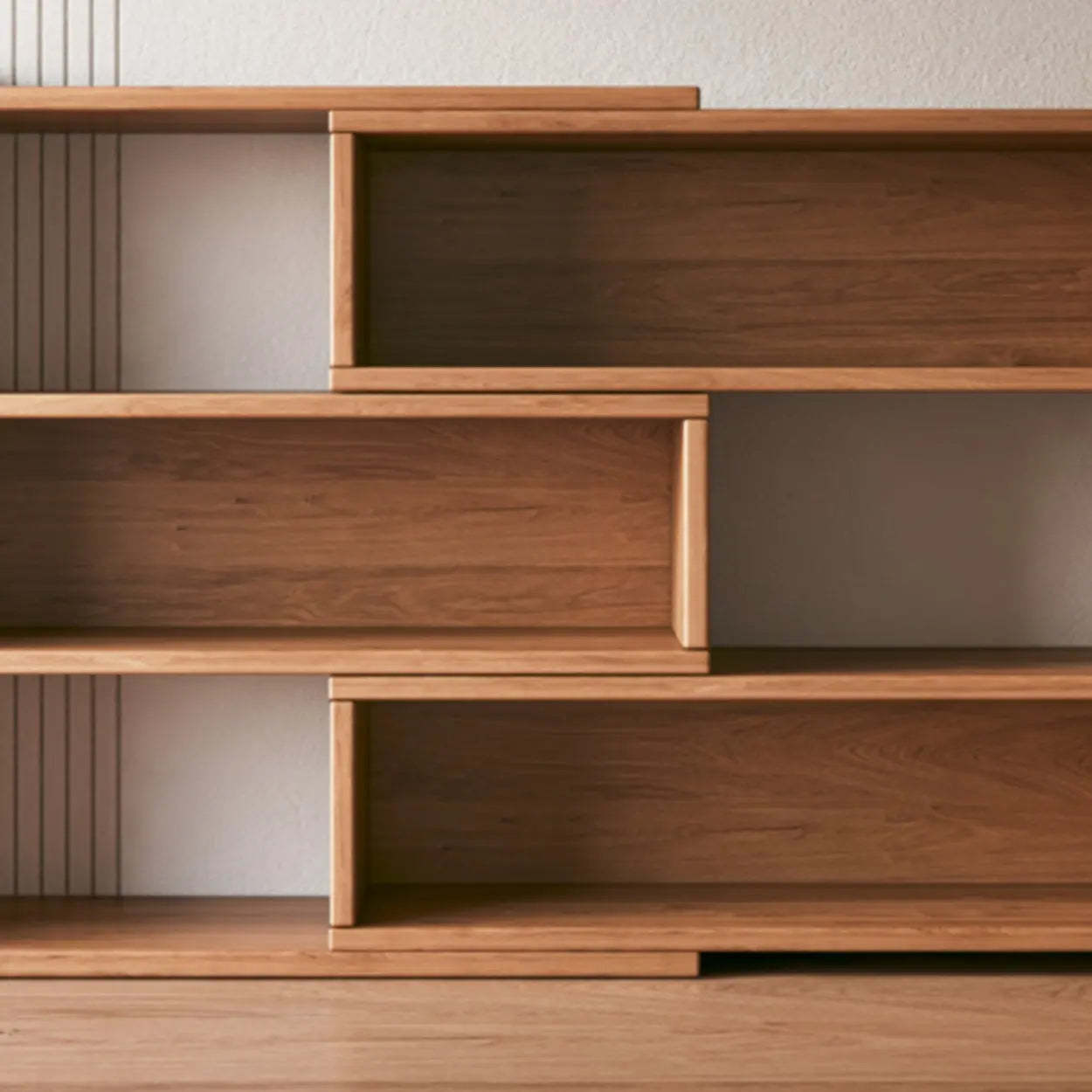Horizontal Wooden Closed-Back Bookcase