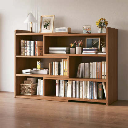 Horizontal Wooden Closed-Back Bookcase