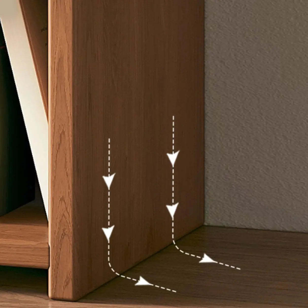 Horizontal Wooden Closed-Back Bookcase