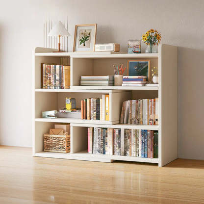 Horizontal Wooden Closed-Back Bookcase
