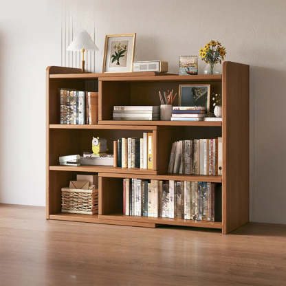 Horizontal Wooden Closed-Back Bookcase