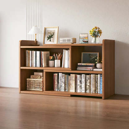 Horizontal Wooden Closed-Back Bookcase