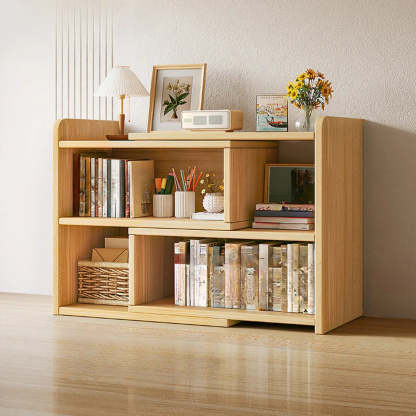 Horizontal Wooden Closed-Back Bookcase