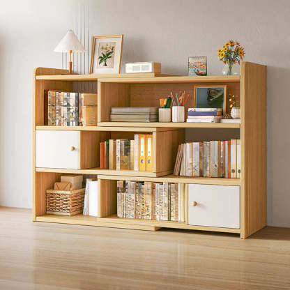 Horizontal Wooden Closed-Back Bookcase