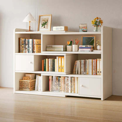 Horizontal Wooden Closed-Back Bookcase