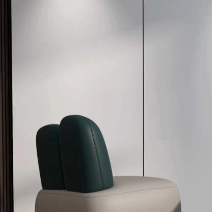 Modern Houndstooth Gray Ergonomic Rabbit Ear Chair