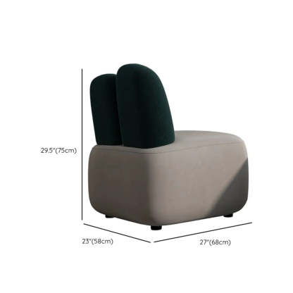 Modern Houndstooth Gray Ergonomic Rabbit Ear Chair