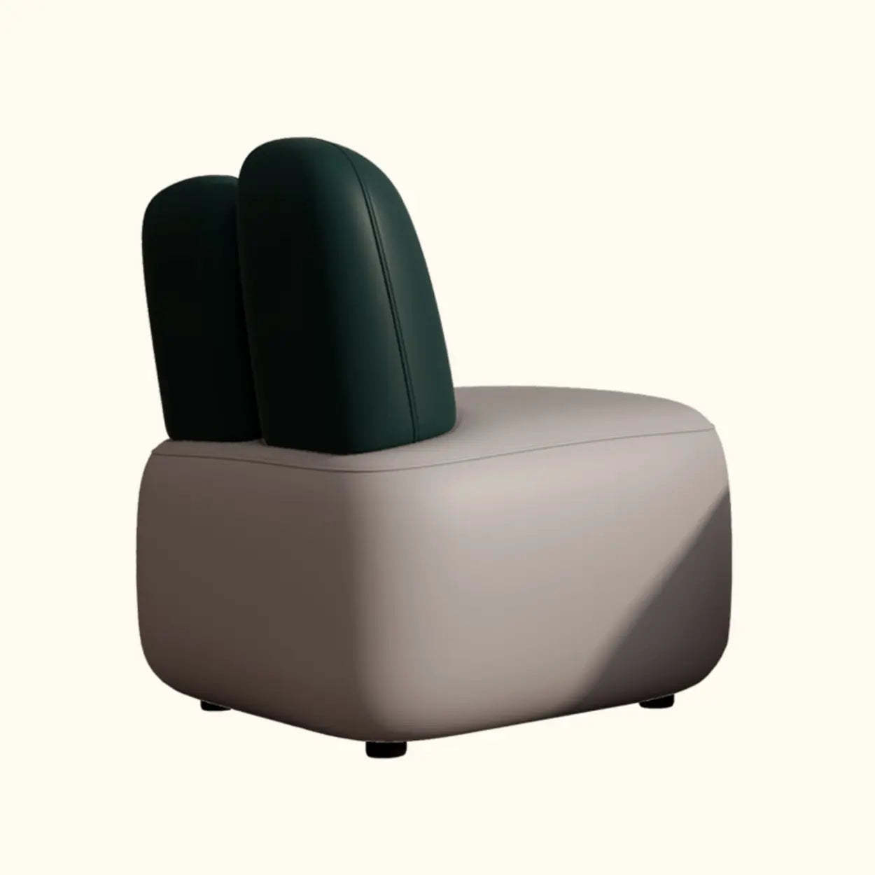 Modern Houndstooth Gray Ergonomic Rabbit Ear Chair