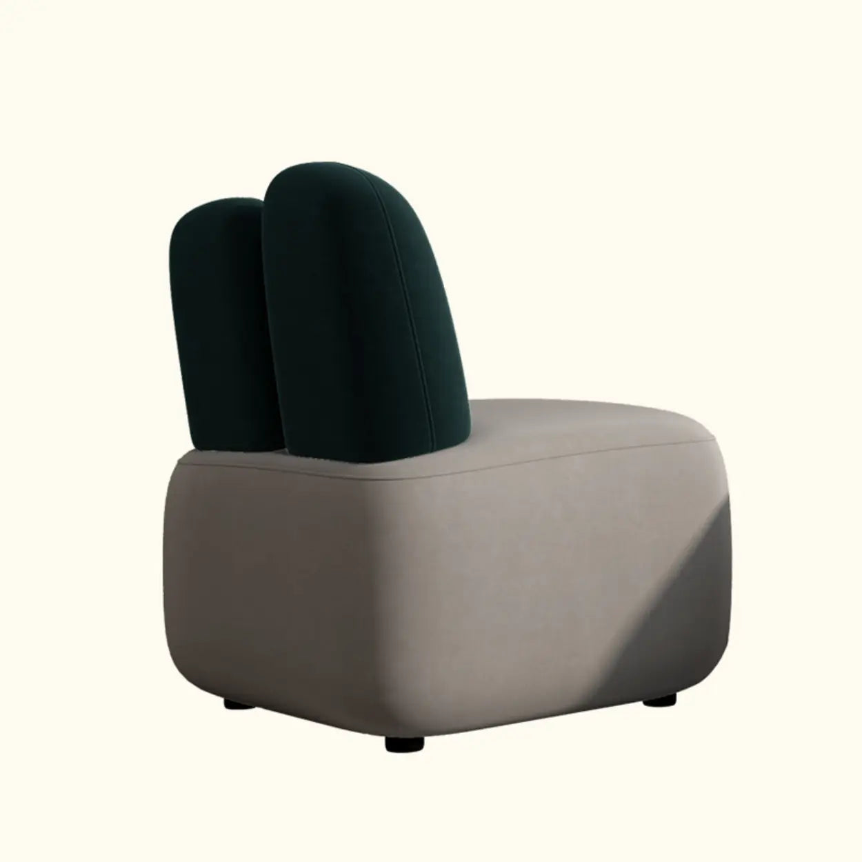 Modern Houndstooth Gray Ergonomic Rabbit Ear Chair