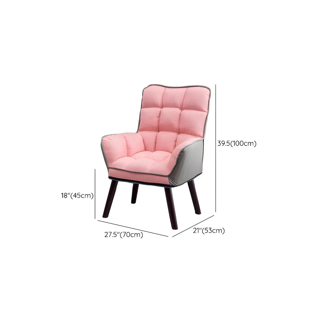 Modern Houndstooth Cushioned Wood Office Chair