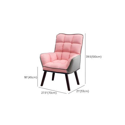 Modern Houndstooth Cushioned Wood Office Chair