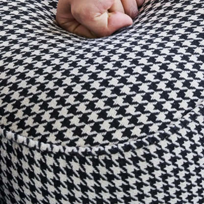 Modern Houndstooth Wood Lounge Chair with Arms