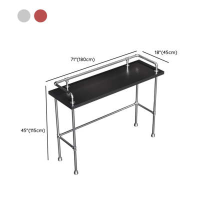 Industrial Spectator Height Bar Table with Railing