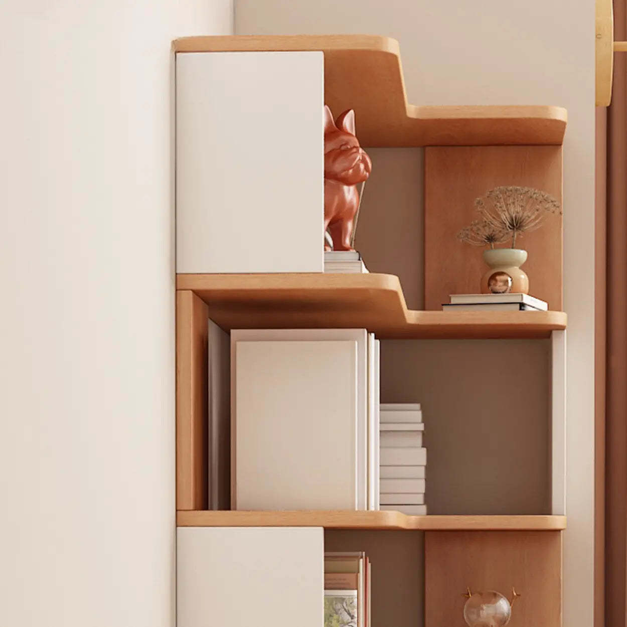 Modern Kids Wood Corner Bookshelf