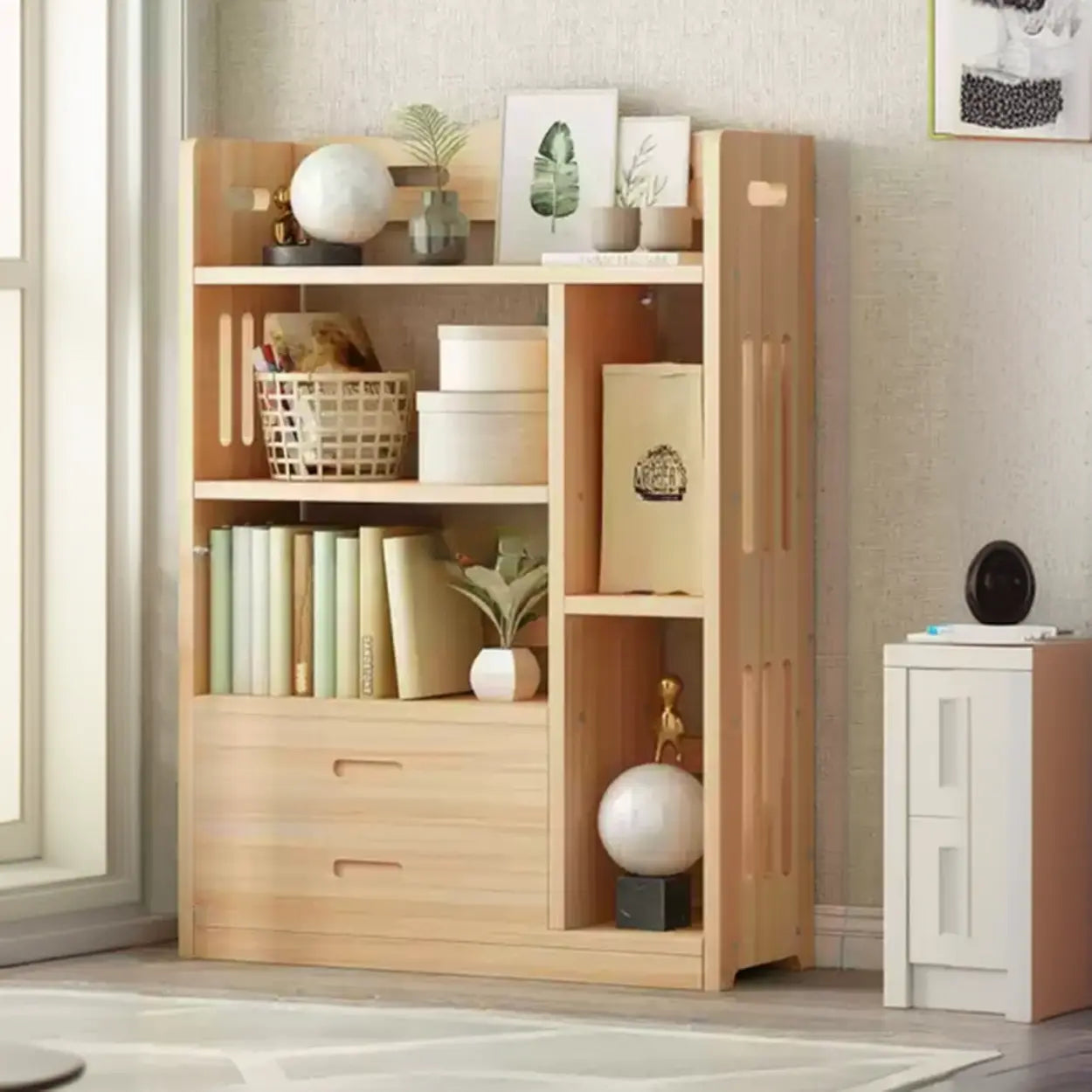 Modern Kids Wood Natural Bookshelf