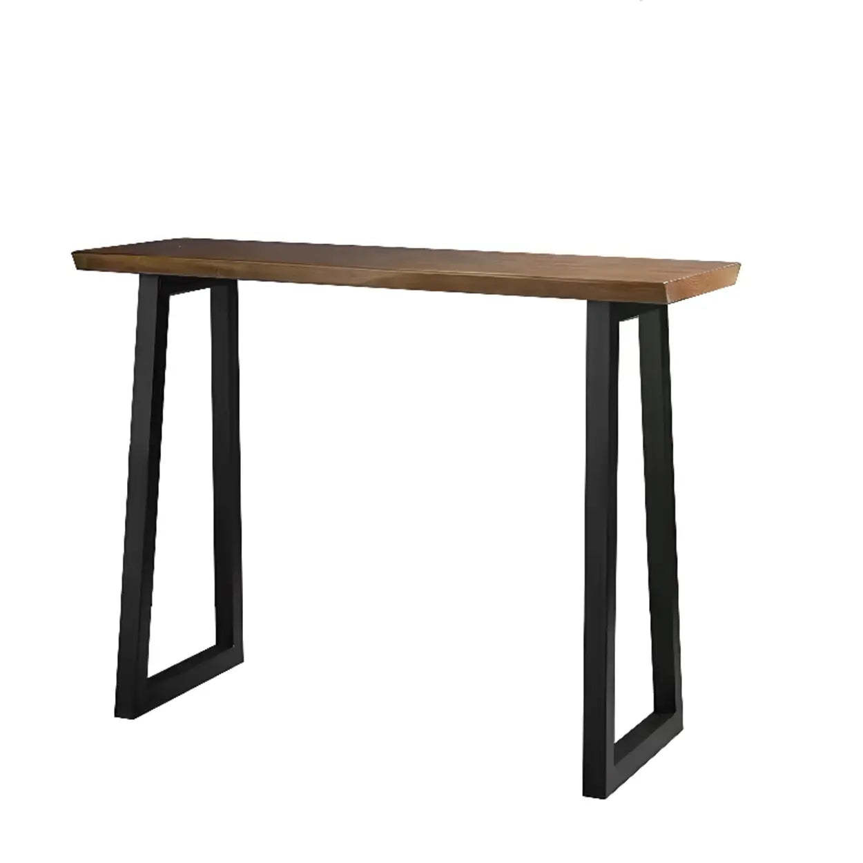 Industrial Slim Rectangular Wood Kitchen Bar Table — Table Only